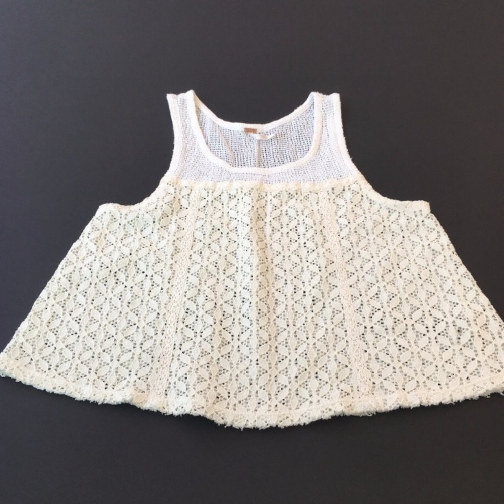 Free People lace and crochet crop top